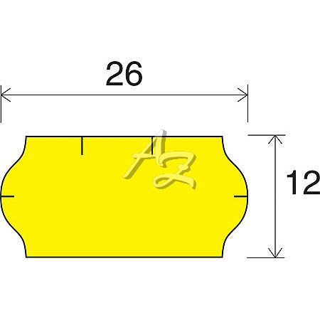 etiketa 26x12mm CONTACT žlutá