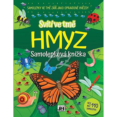 samolepková knížka, Svítí ve tmě, Hmyz