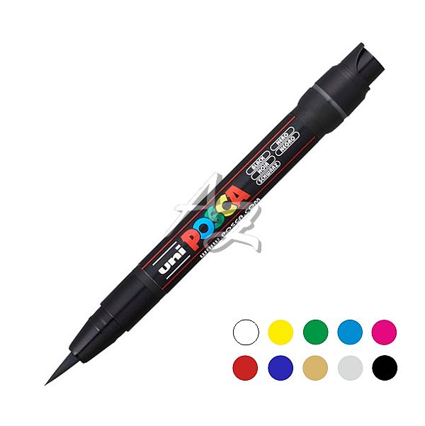 popisovač Uni Posca PCF-350 akrylový, 8,0mm, štětcový hrot