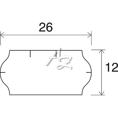 etiketa 26x12mm CONTACT bílá