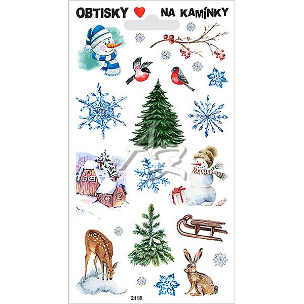 obtisky na kamínky, 95x170mm, Zima 2