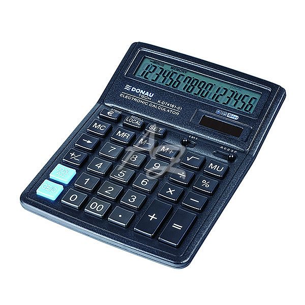 kalkulátor Donau TECH K-DT4161-01, 16místný, Černý