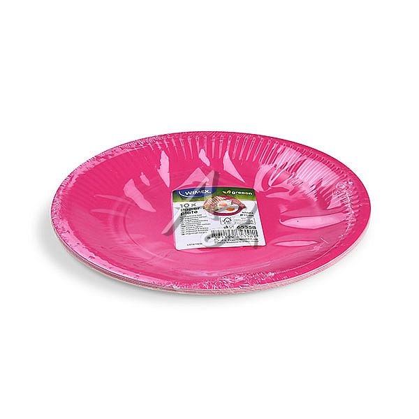 talíř papírový ø230mm/10ks Fuchsia