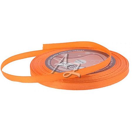 stuha saténová 6mm/32m oranžová