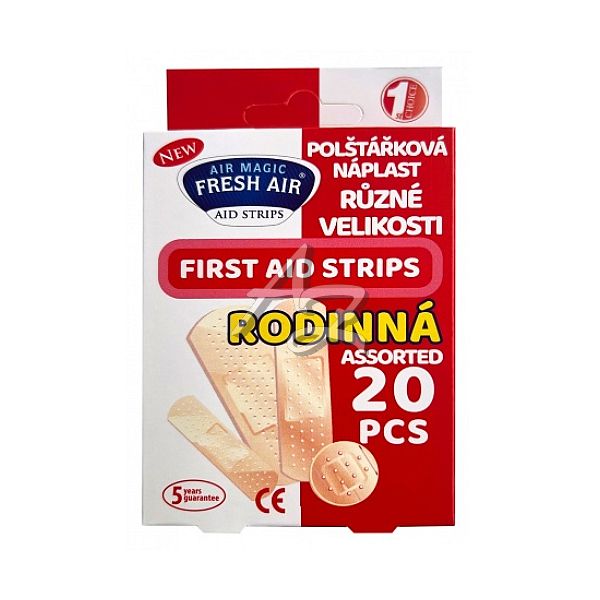 náplast polštářková FRESH AIR, Rodinná / 20ks, mix velikostí