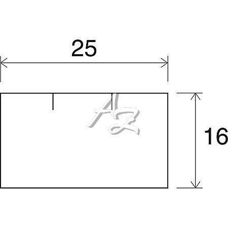 etiketa 25x16mm CONTACT hranatá bílá