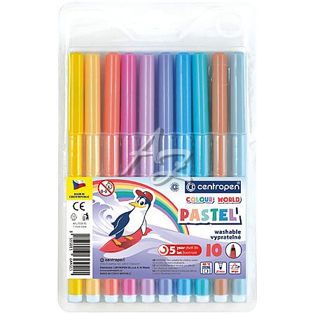 Centropen popisovač 7550/10 Colour World 1mm sada 10 barev Pastelových