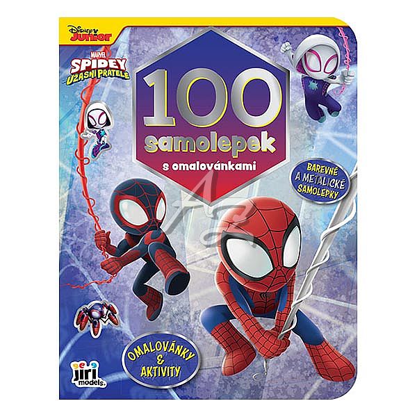 100 samolepek s omalovánkovými listy, Spidey