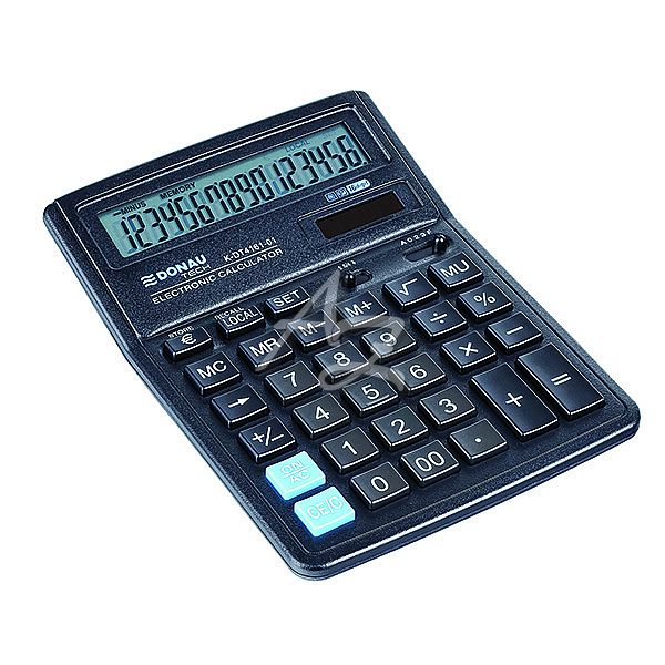 kalkulátor Donau TECH K-DT4161-01, 16místný, Černý