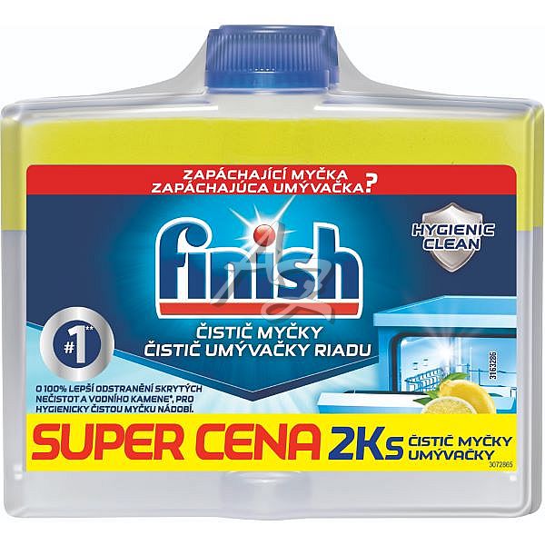 FINISH čistič myčky duo 2x250ml. lemon