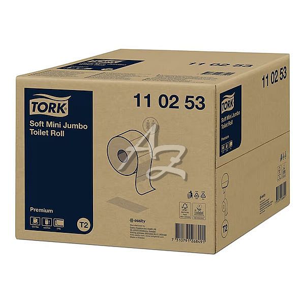 Tork 110253 toaletní papír Mini jemný v roli Jumbo Premium/12ks 1role=750m, 850útržků