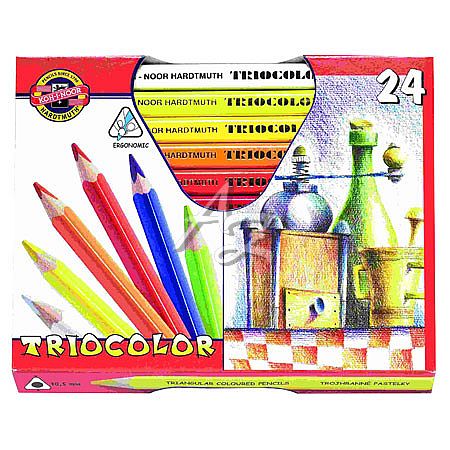 Koh-i-noor pastelky 24barev 3154/24 Triocolor 3hranné silné