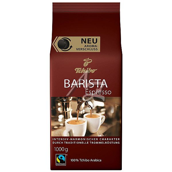 Káva zrnková, Tchibo Barista Espresso, 1kg, sáček, 100% Arabica