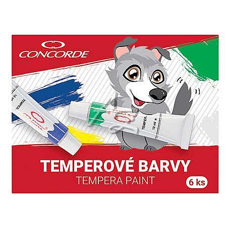 temperové barvy Concorde/6barev á 12ml.