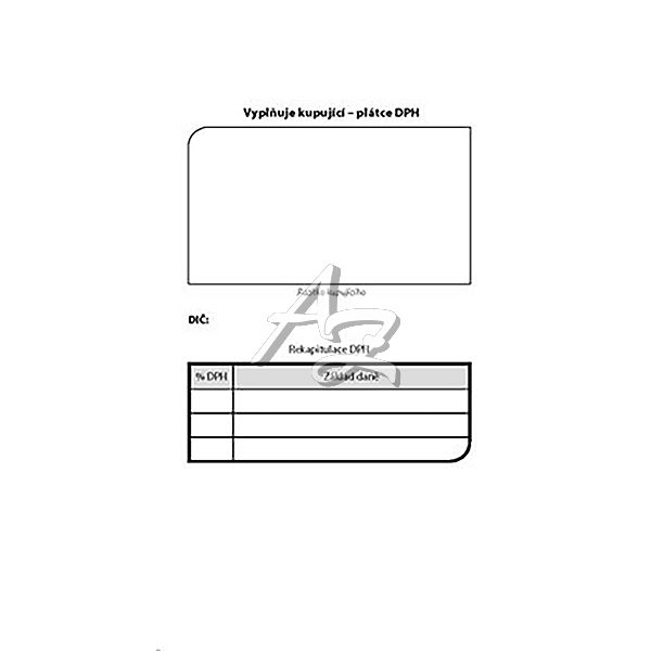 paragon 75x150mm (zjednodušený daňový doklad), NCR, 2x50listů, číslovaný, (1089)