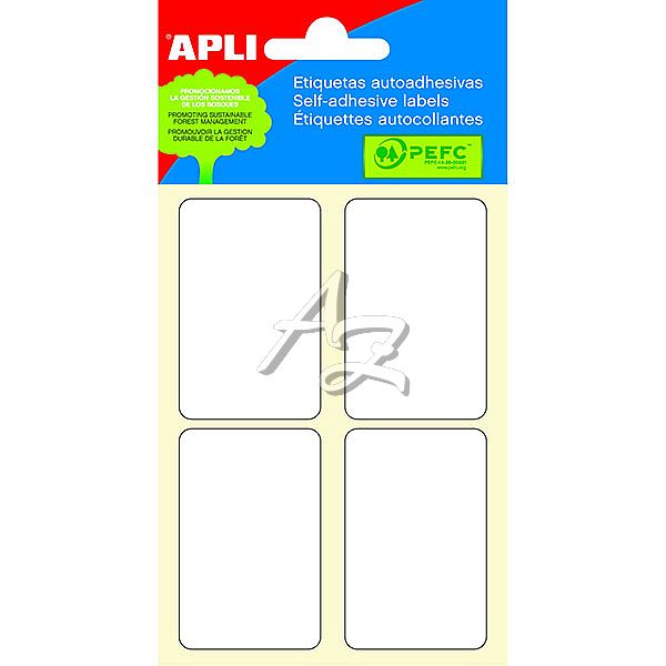 samolepicí etikety Apli 34x53mm/24ks, Bílé