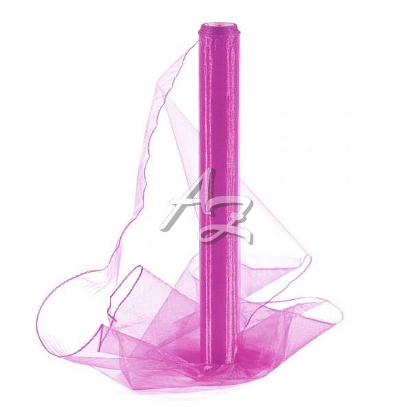 organza 40cm/10y obšitá purpurová