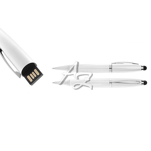 kuličkové pero Escom USB, kapacita 32GB, stylus pro ovládání displejů, náplň Černá