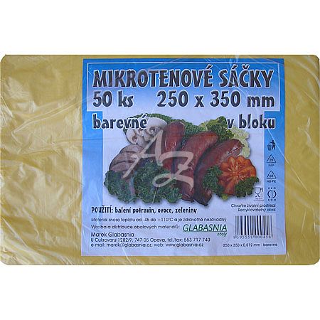 sáčky HD 25x35cm/50ks 12µ barev.,etiketa