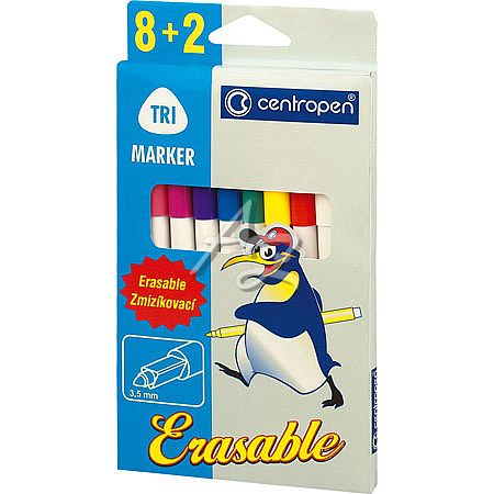 Centropen popisovač 2569/8+2 Erasable Marker 3,5mm sada 8 barev