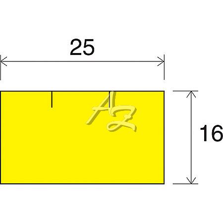 etiketa 25x16mm CONTACT hranatá žlutá