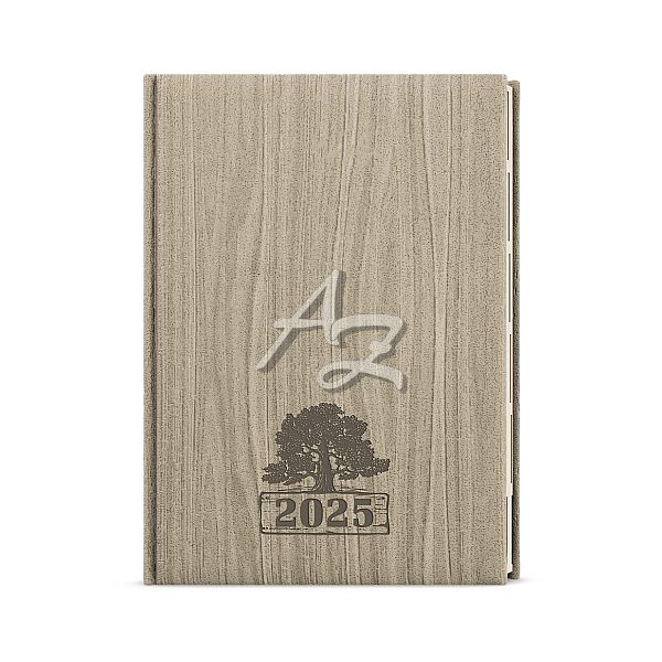 diář denní 2025, Ctirad, A5, Wood, Světle hnědý