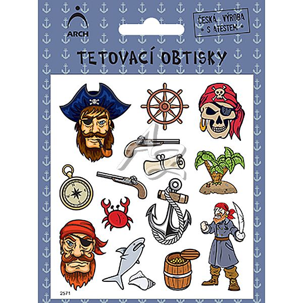 tetovací obtisky piráti 01 2571