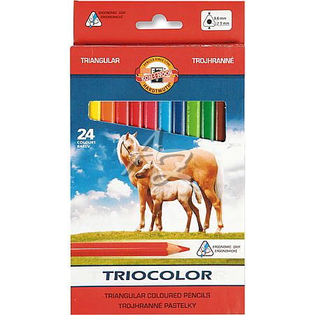 Koh-i-noor pastelky 24barev 3144/24 Triocolor 3hranné