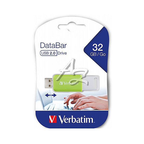 USB flash disk 32GB VERBATIM, DataBar, zelený