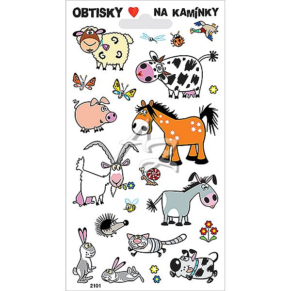 obtisky na kamínky, 95x170mm, Domácí zvířátka