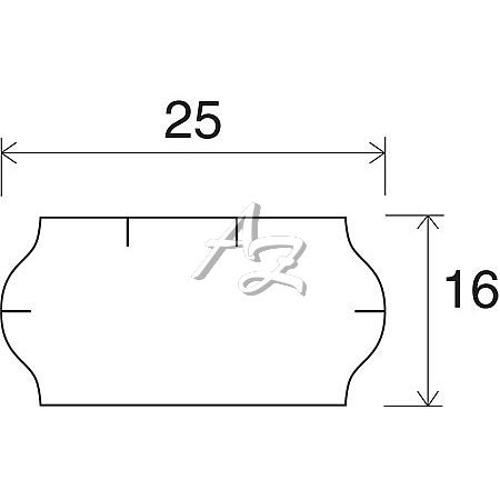 etiketa 25x16mm CONTACT bílá snímatelná