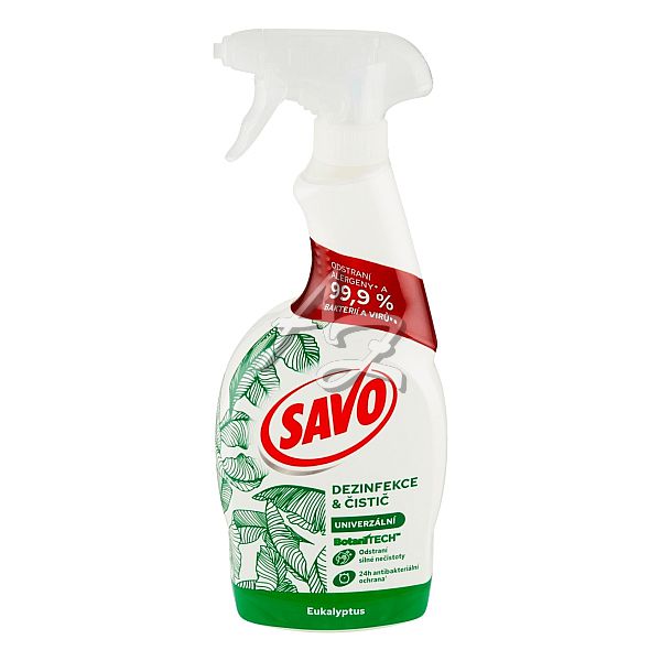 SAVO bez chlóru 700ml.,univerzální dezinfekce, BotaniTECH čajovník+eukalyptus