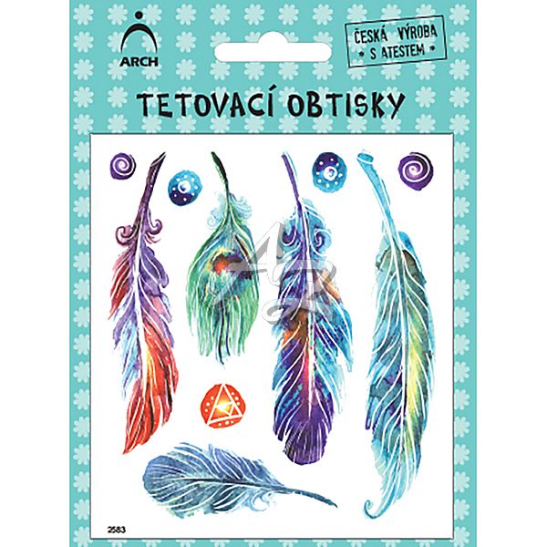 tetovací obtisky pírka 01 2583