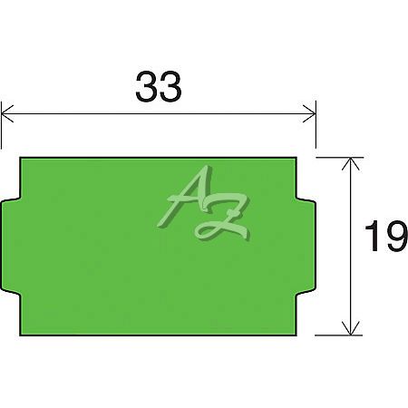 etiketa 33x19mm NOR zelená