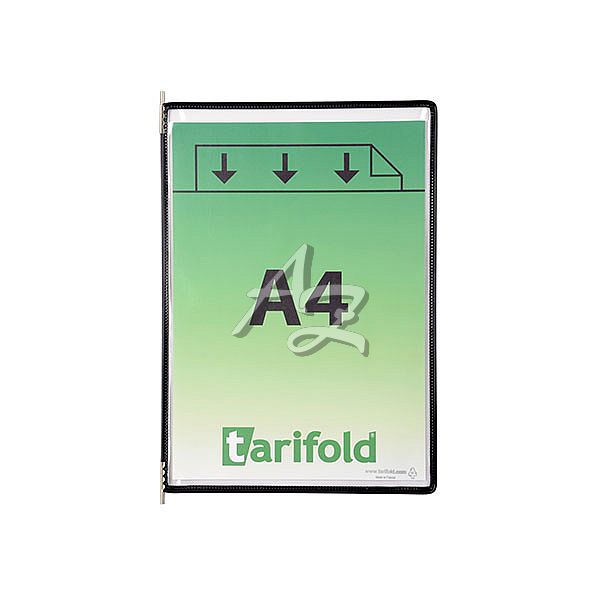 závěsný rámeček s kapsou Tarifold A4/10ks, otevřený shora, Černý