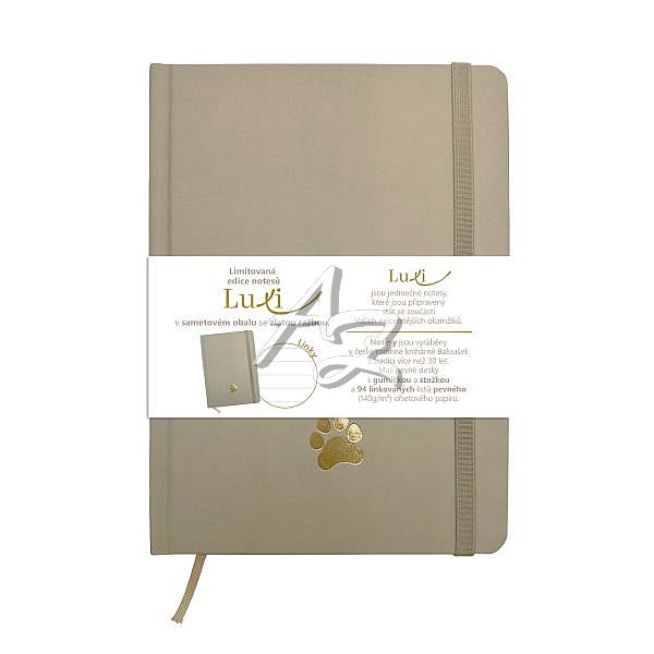 notes A5 LUXI linka, 140g/96listů,  lamino, Moka