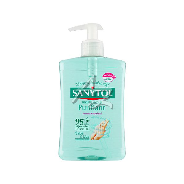 tekuté mýdlo SANYTOL antibakteriální 250ml.Purifiant