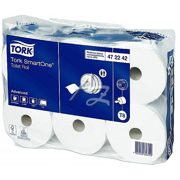 Tork 472242 toaletní papír SmartOne v roli/12ks 2vrstvý Bílý T8