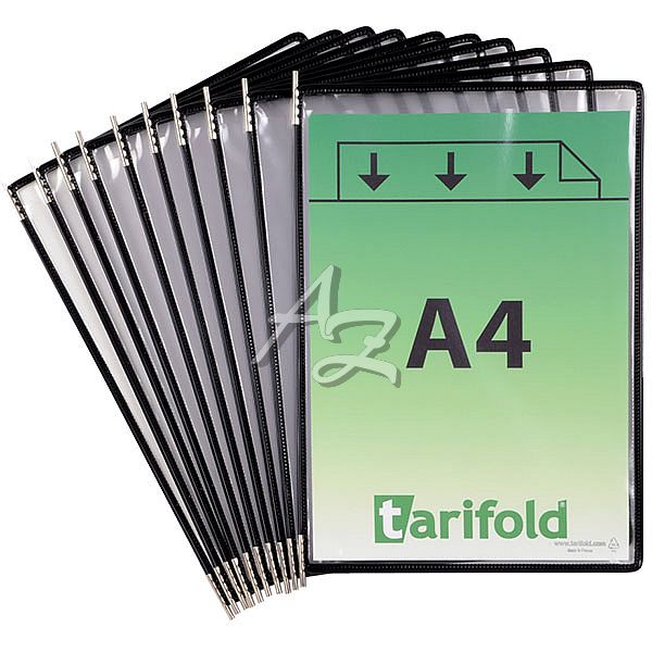 závěsný rámeček s kapsou Tarifold A4/10ks, otevřený shora, Černý