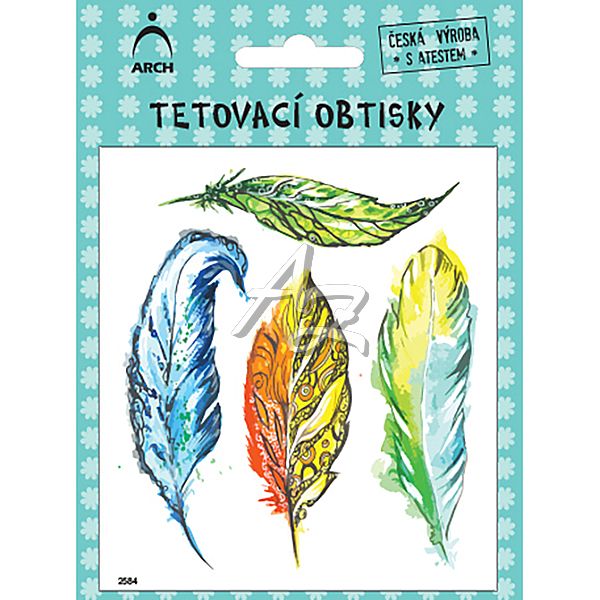 tetovací obtisky pírka 02 2584