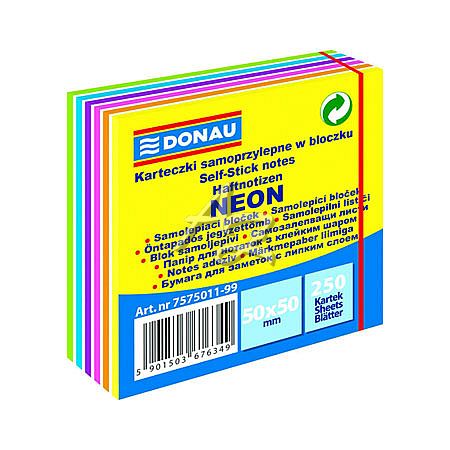 Donau samolepicí bloček 50x50mm/250ks Neon mix