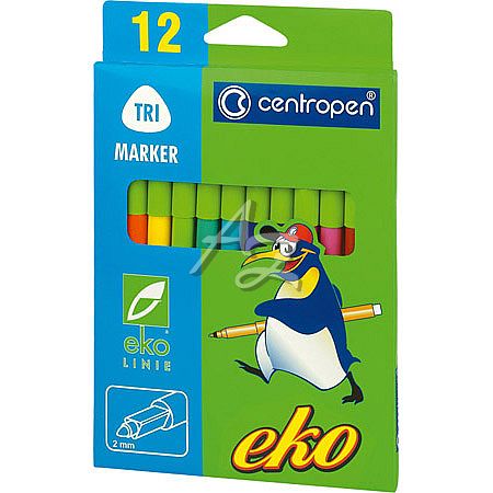 Centropen popisovač 2560/12 Eko Marker 1mm sada 12 barev