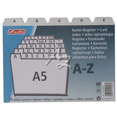 registr A5 do kartotéky A-Z bílý       H
