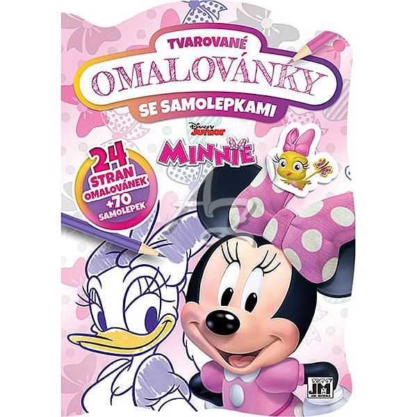 omalovánky A4, tvarované se samolepkami, Minnie