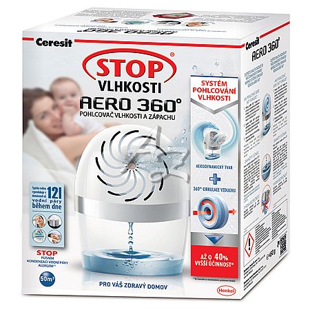 CERESIT Stop Vlhkosti strojek Aero 360° Bílý+tableta 450g