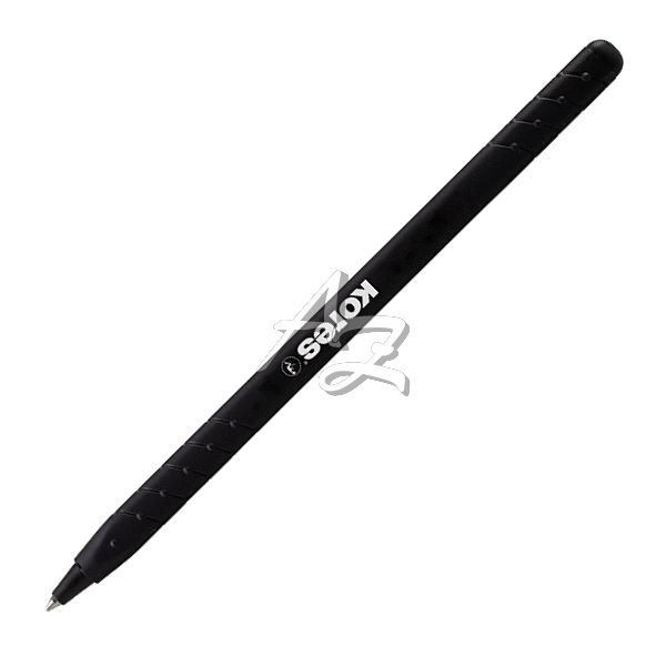 kuličkové pero Kores, K0 Pen černé, soft povrch, trojhranné, 1mm