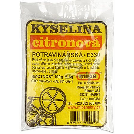 kyselina citronová 100g. potravinářská