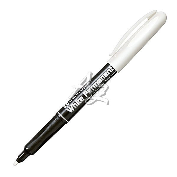 Centropen popisovač 2686/1 White Permanent Marker 1,2mm Bílý