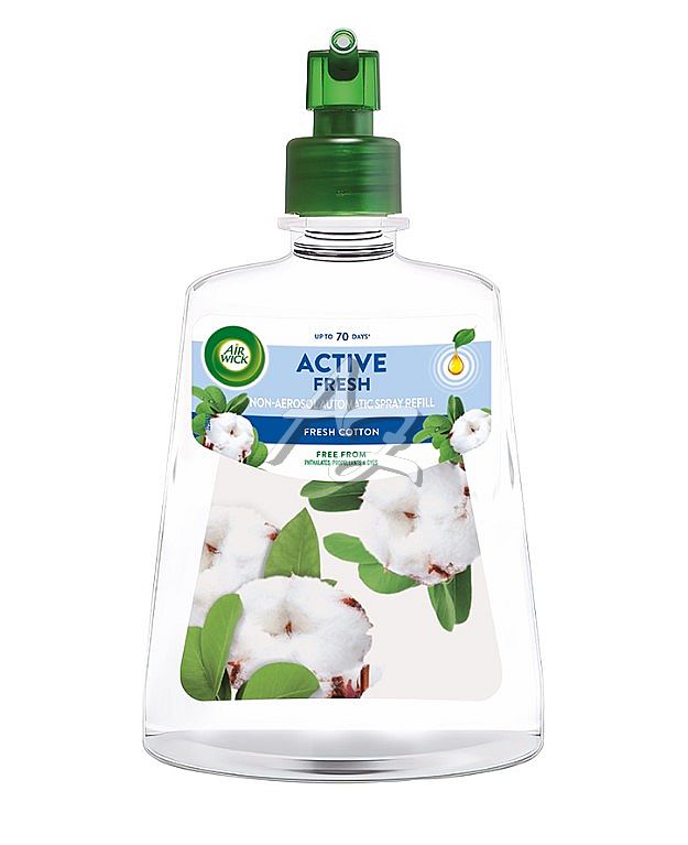 Aiwick Active Fresh difuzér 228ml, Svěží Bavlna, vodní báze, strojek