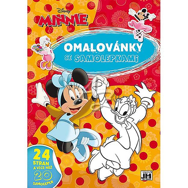 omalovánky A4, se samolepkami, Minnie